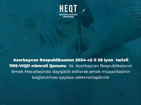Azərbaycan Respublikasının Əmək Məcəlləsində əmək müqaviləsinin bağlanılması qaydasına ...