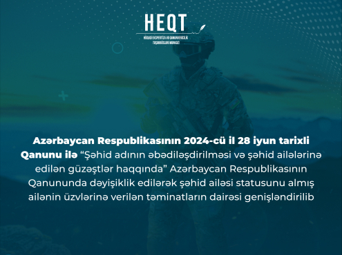 “Şəhid adının əbədiləşdirilməsi və şəhid ailələrinə edilən güzəştlər haqqında” ...