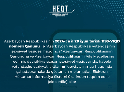 Şəxsiyyət vəsiqəsində, habelə vətəndaşlıq vəziyyəti aktlarının qeydə alınması haqqında ...
